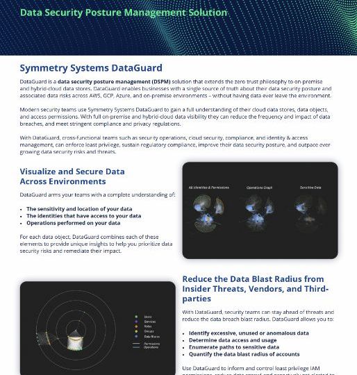 Symmetry Systems Resources Data Security Posture Management Solution