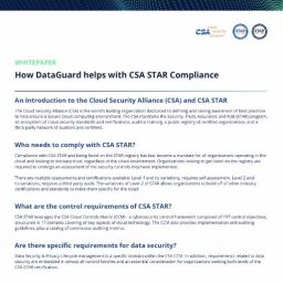 Symmetry Systems Resources How DataGuard helps with CSA STAR Compliance
