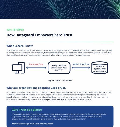 Symmetry Systems Resources How Dataguard Empowers Zero Trust
