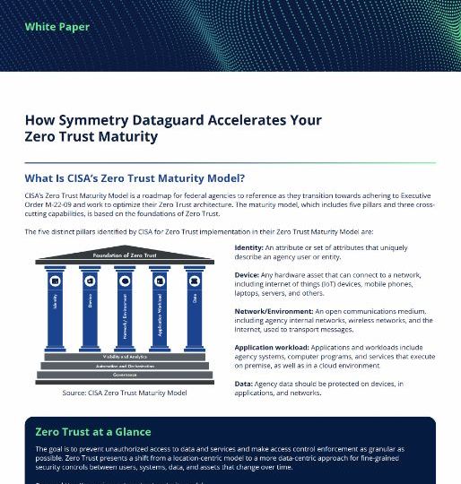 Symmetry Systems Resources How Symmetry Dataguard Accelerates Your Zero Trust Maturity